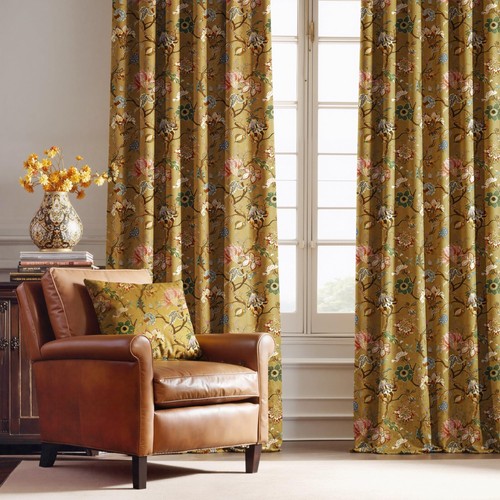 Vintage floral velvet - floral, curtains